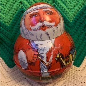 Vintage Santa Bristol ware tin